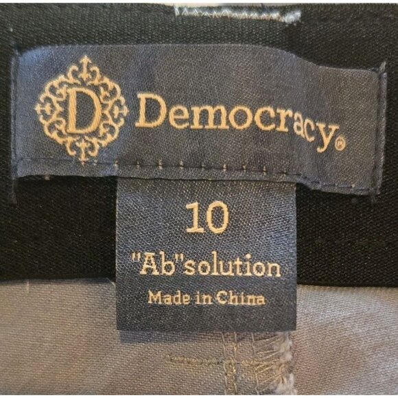 Democracy Jeans Straight Cropped Utility Cargo Pants Women 10 Blue Ab Technology - Picture 5 of 7